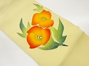 塩瀬草花模様名古屋帯